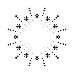 Fireworks.Vintage sunburst. Bursting sun rays. Logotype or lettering design element. Radial sunset beams. Vector illustration.