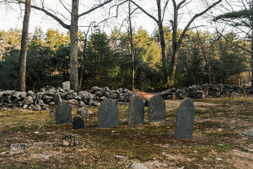 gravestones in a cemetery