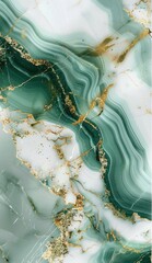 Luxury green gold marble texture background