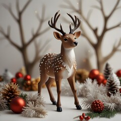 christmas deer in the forest