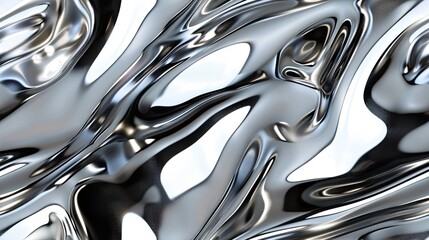 seamless texture of polished chrome hardware with a shiny, reflective surface