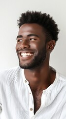 Fototapeta premium black man smiling.