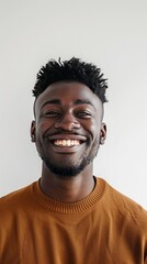 Obraz premium black man smiling.