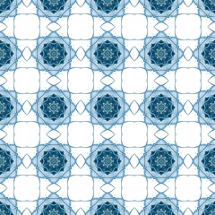 AI generated illustration of an abstract blue and white patterned background