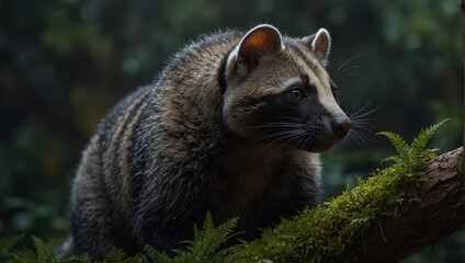 Naklejka premium civet in the jungle 