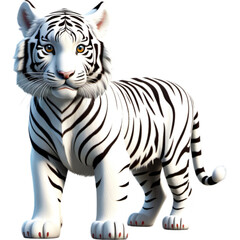 Obraz premium Realistic White Tiger