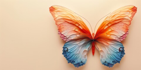 butterfly on a flower - obrazy, fototapety, plakaty