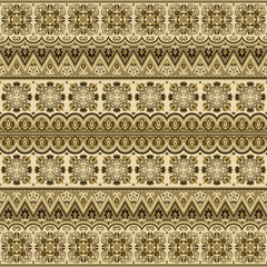 Abstract ethnic stripe pattern, ornamental vector background. Seamless pattern