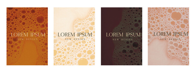 Elegant bubble texture set. Vector background collection for cover, invitation template, wedding card, contemporary menu design, notebook, postcard, print