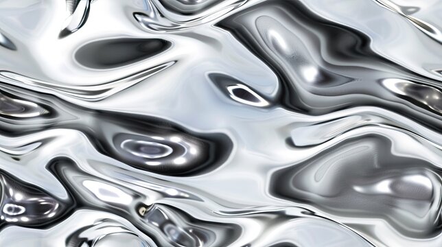 seamless texture of polished sterling silver with a bright, reflective surface