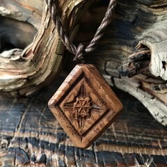 magical wooden amulet.