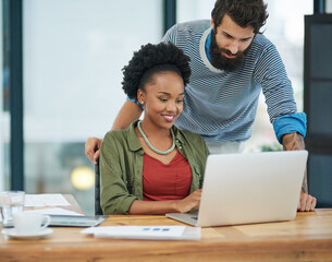 Partners, laptop and mentor for help on report in office, opinion and advice on proposal at desk....