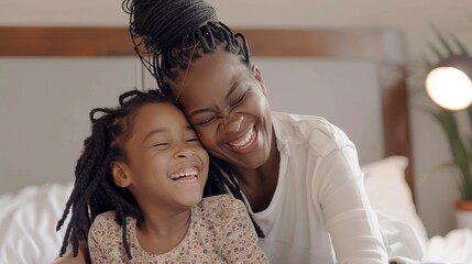 Mother and Daughter Sharing Joy