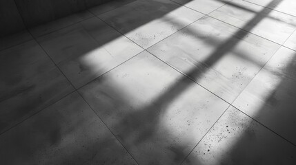 concrete flooring texture with light and shadow 3d perspective cement surface background