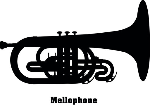 Mellophones Vector Musical Instrument Silhouette Set