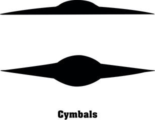 Cymbals Vector Musical Instrument Silhouette Set