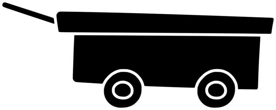 black cart with wheels clip art preview