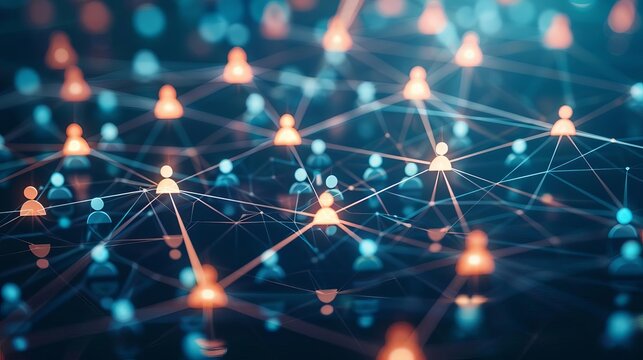 global business network connections corporate networking concept illustration digital art