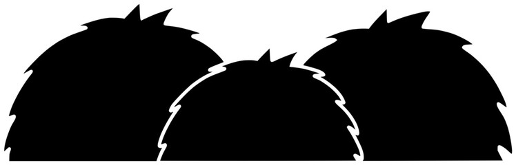 haystack illustration agriculture silhouette harvest logo farm icon nature outline straw bale farming grass wheat hay black stack yellow shape rural feed gold for vector graphic background © blacksilhouette