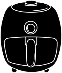 Fototapeta premium kitchen illustration drink silhouette cooking logo food icon meal outline cook healthy technology electric modern machine black delicious snack shape fryer fry hot for vector graphic background