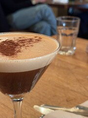 Espresso martini alcoholic drink 