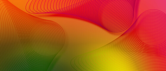 Modern green and pink circles abstract background