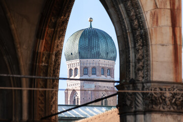 Frauenkirche München von der Feldherrnhalle aus