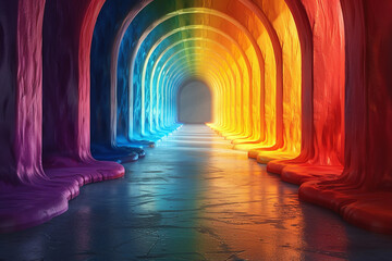 rainbow color as symbol of diversity and respect - obrazy, fototapety, plakaty