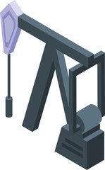 Fuel petrol extraction icon isometric vector. Industrial storage. Heavy drill