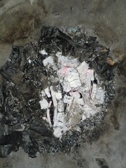 garbage in the trash, charcoal fire close up detail, rock fire dust texture, ashes abstract texture as a wallpaper background 