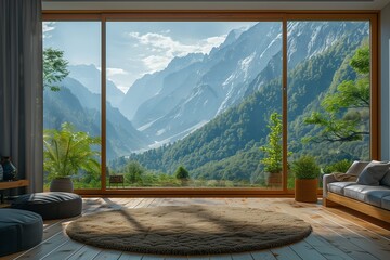 Modern home with Alps panorama