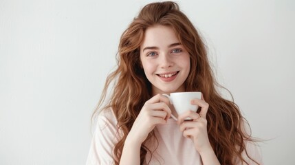 A Woman Holding a Coffee Cup