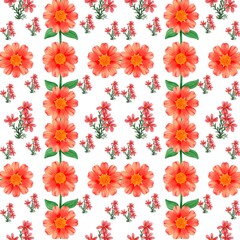 Pattern flower and cactus pattern