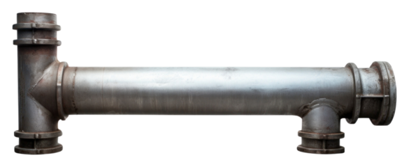 PNG  A steel water pumping pipe white background architecture pipeline