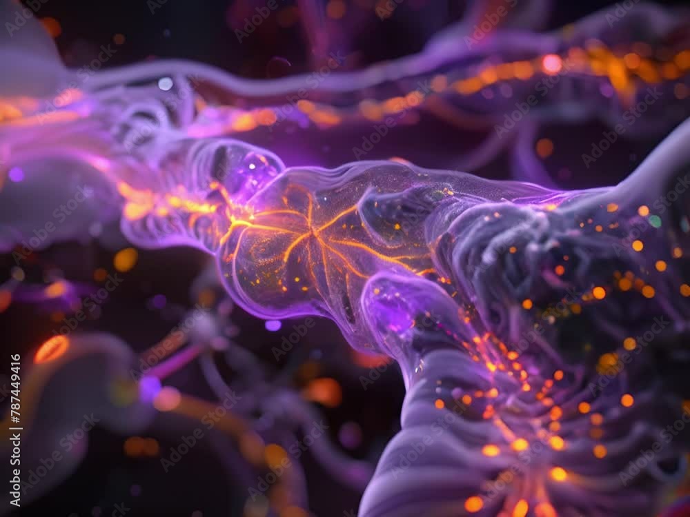 Poster artistic rendering of a neuron