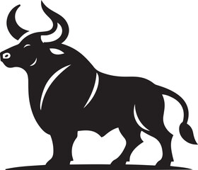 OX cow  Silhouette Vector Illustration