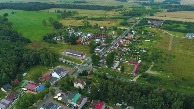 Beautiful Landscape Lukecin Piekny Krajobraz Aerial View Poland