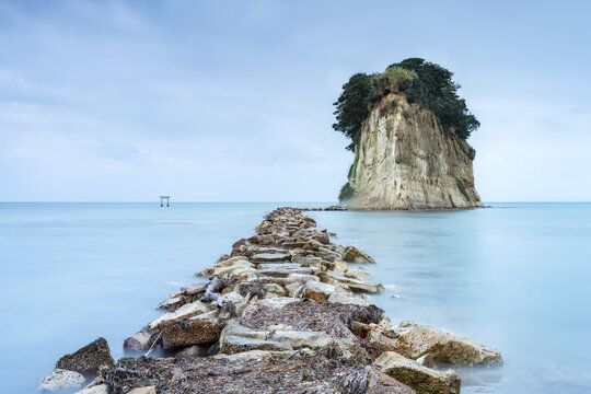 Mitsuke-jima island near Koiji-kaigan beach, Suzu, Ishikawa Prefecture, Japan