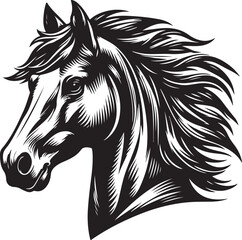 horse head vector