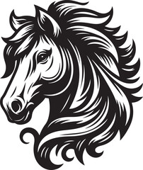 horse head vector