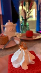 Mousse cake. Sweet dessert in the bakery