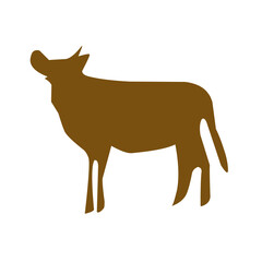 Collection of flat design cow silhouettes,cows.