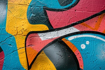 Graffiti artwork with black outlines