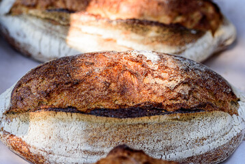 homemade sourdough bread made from organic, stone-milled flour