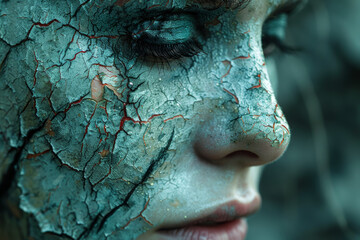 Hidden scars etched upon innocent souls, remnants of past traumas and unresolved pain. Concept of psychological wounds and the journey to healing. Generative Ai.