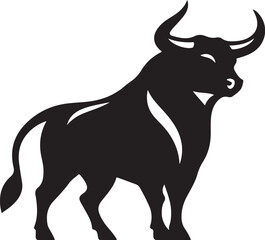 OX cow  Silhouette Vector Illustration