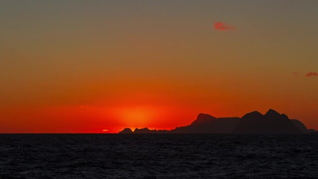 Sunset timelapse Lofoten Islands