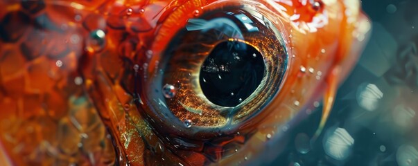 fish eye. - obrazy, fototapety, plakaty