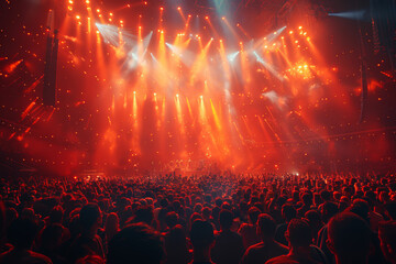 A concert venue pulsating with music, powered by energy generated from the movement of the crowd....
