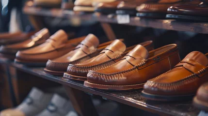 Foto op Canvas Consider adding subtle branding details, such as an embossed logo or a metal plaque, to signify the quality and authenticity of the loafers  © Vuqar